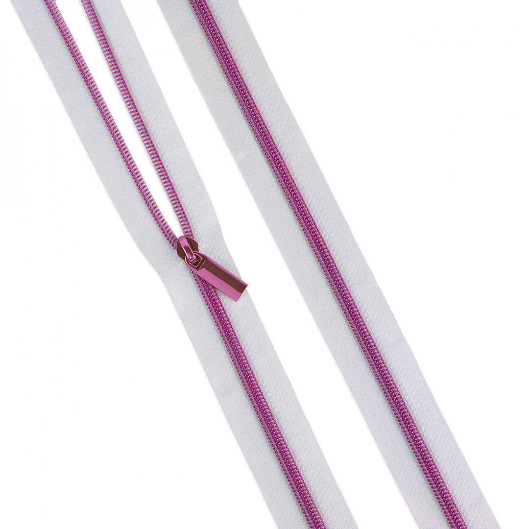 Tula Pink x Sallie Tomato Zipper by the Yard - White
