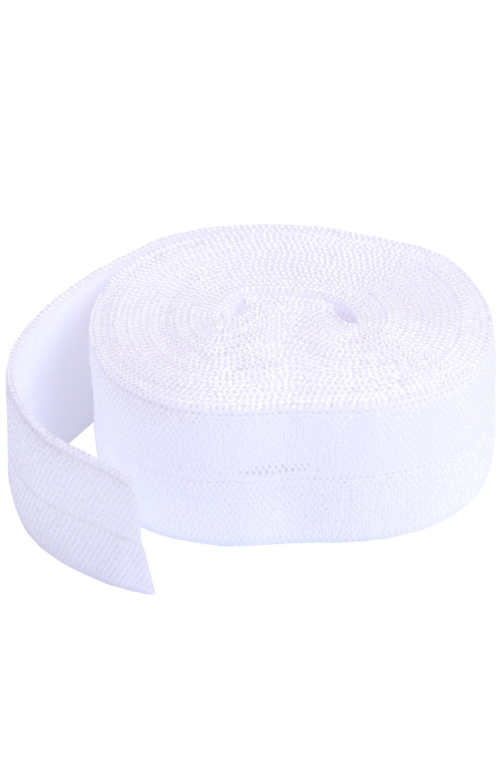 Fold-Over Elastic - White