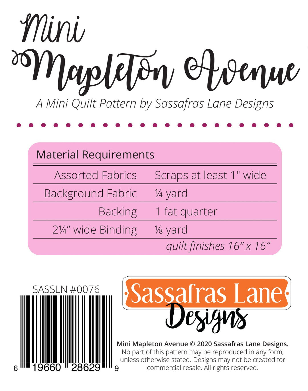 Mini Mapleton Avenue