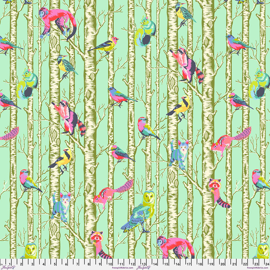 Full Moon Forest II - Family Tree - Enchanted - 1/2 yard