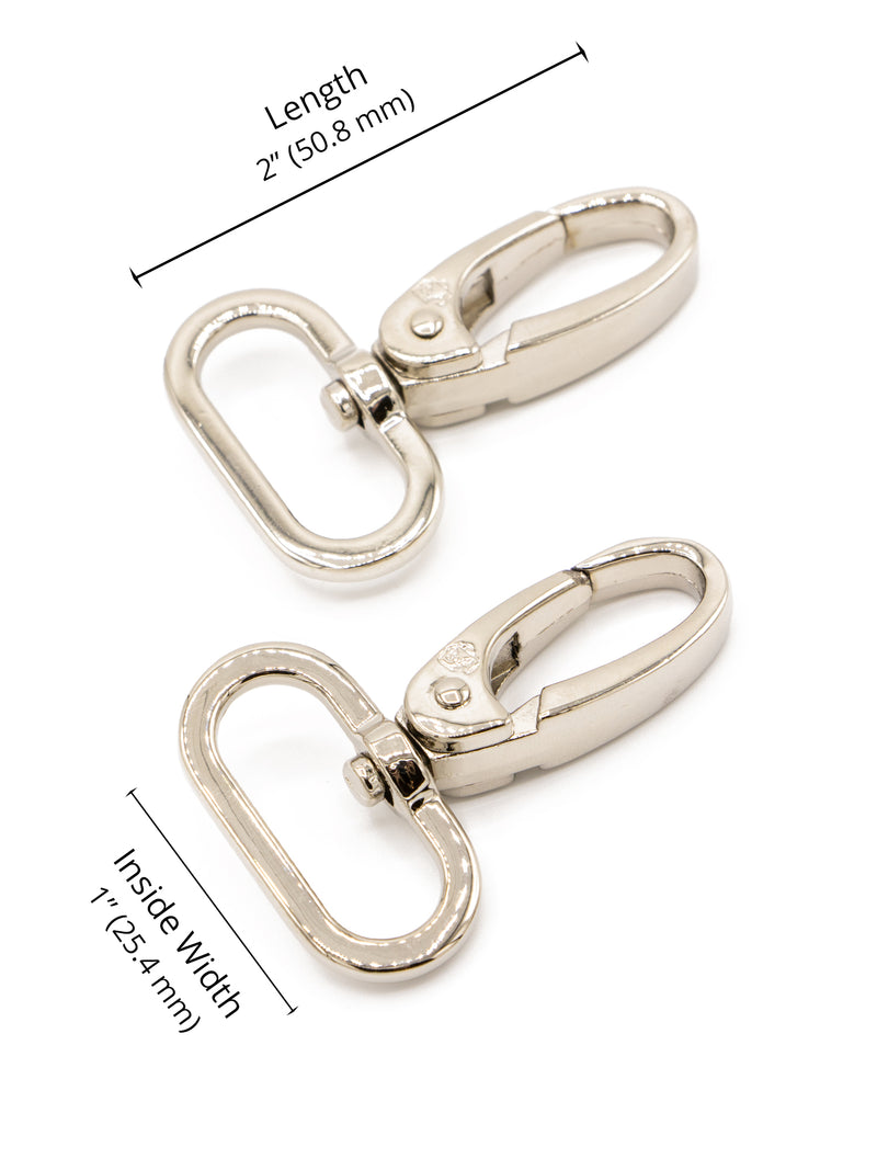 1" Swivel Hooks - Nickel