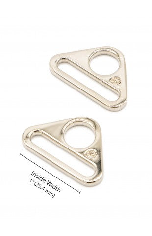 1" Triangle Rings - Nickel