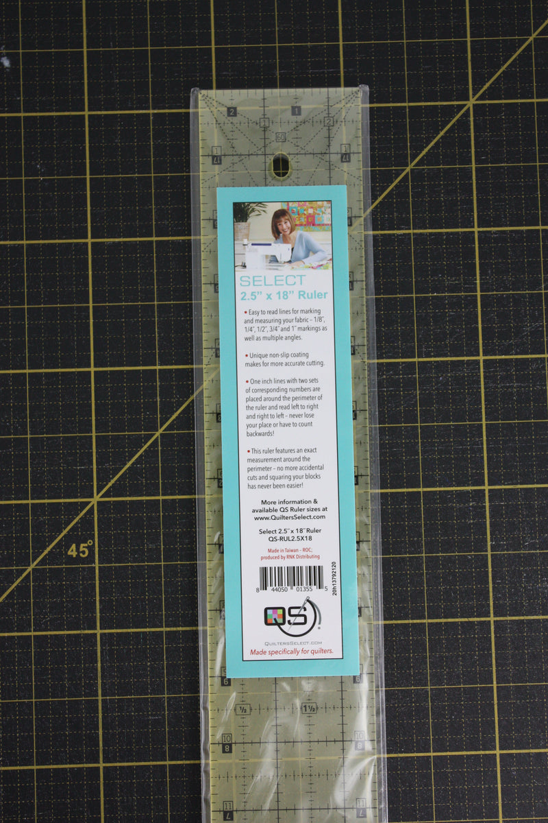 18 x 18 Ruler- Quilters Select Non-Slip 18 x 18 Ruler for Quilters