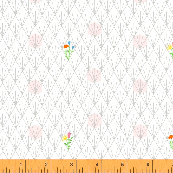 CLEARANCE: Favorite Things - White Flower - 1 precut yard