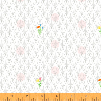CLEARANCE: Favorite Things - White Flower - 1 precut yard