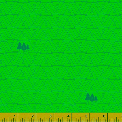 CLEARANCE: Favorite Things - Green Trees - 1 precut yard