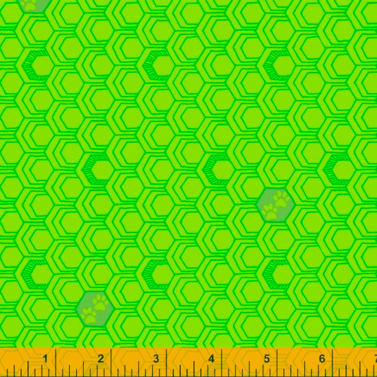 CLEARANCE: Favorite Things - Green Paws - 1 precut yard