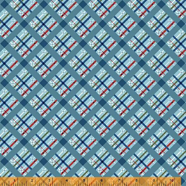 Forget Me Not - Bias Plaid, Sky - 1/2 Yard