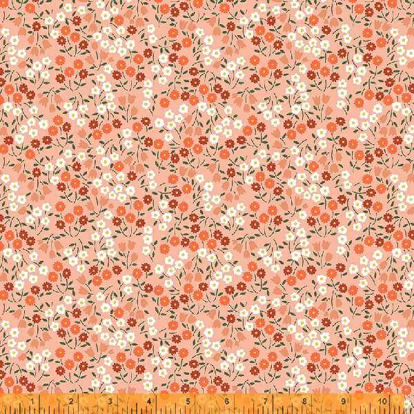 Forget Me Not - Ditsy Floral, Peach - 1/2 Yard