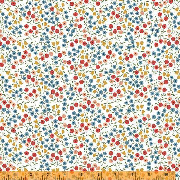 Forget Me Not - Ditsy Floral, White - 1/2 Yard
