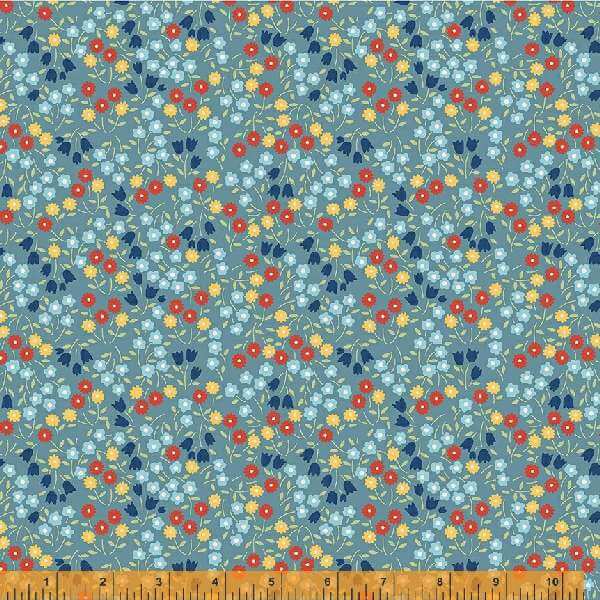 Forget Me Not - Ditsy Floral, Slate - 1/2 Yard