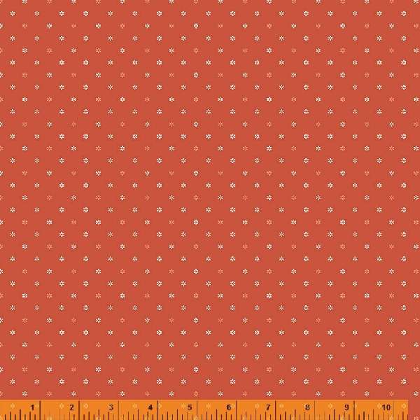 Forget Me Not - Bud Dot, Red - 1/2 Yard
