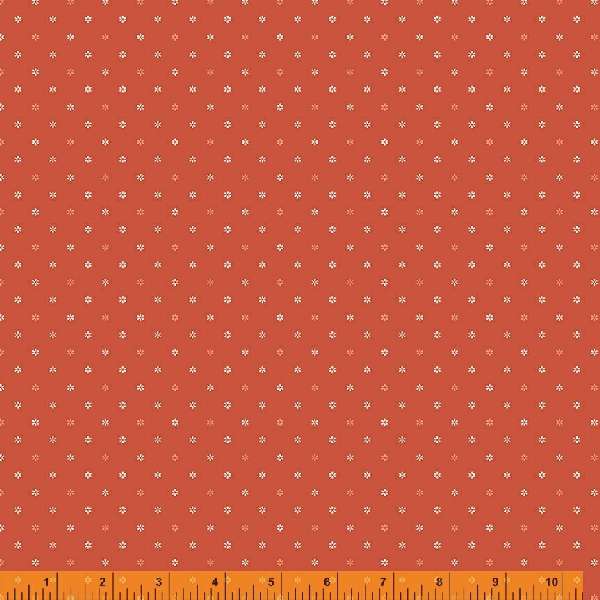 Forget Me Not - Bud Dot, Red - 1/2 Yard