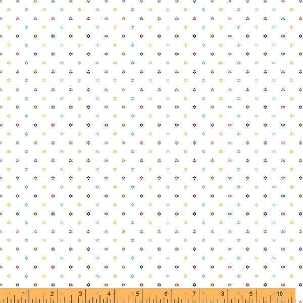 Forget Me Not - Bud Dot, White - 1/2 Yard