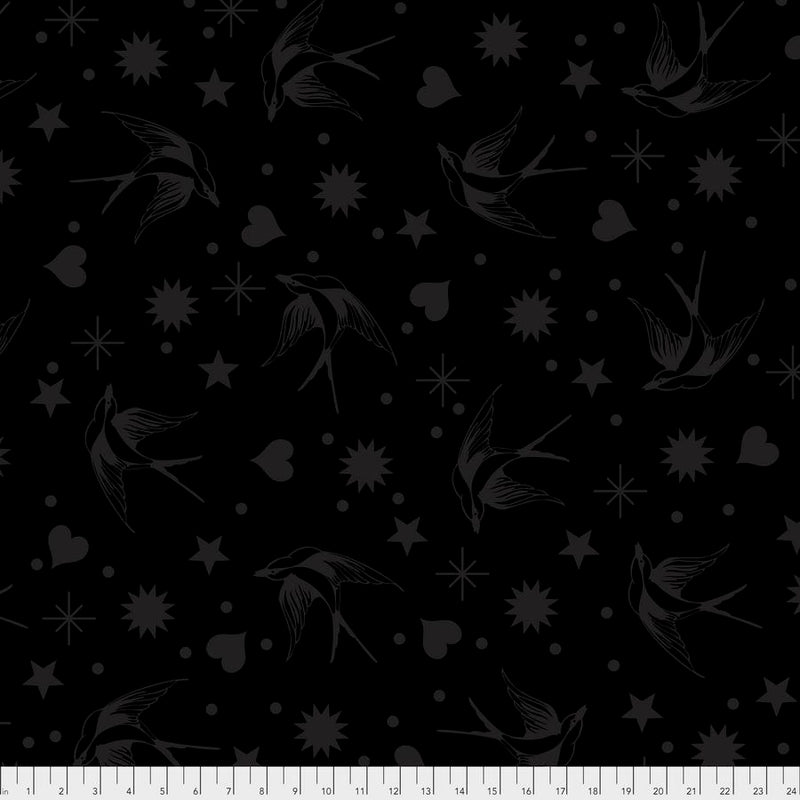 Fairy Flakes - Ink - 1/2 Yard