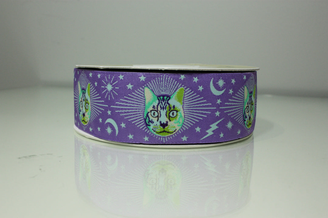 Tula Pink Curiouser Ribbon: Cheshire Cat - 1/2 yard (1 1/2")