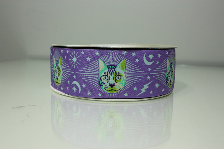 Tula Pink Curiouser Ribbon: Cheshire Cat - 1/2 yard (1 1/2")