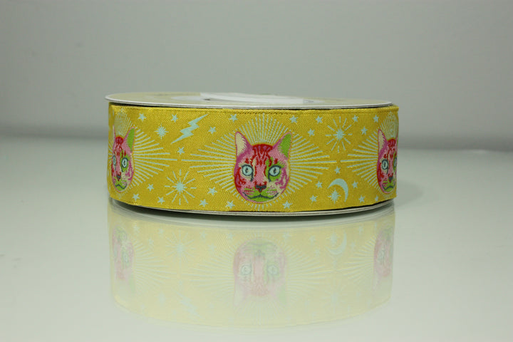 Tula Pink Curiouser Ribbon: Cheshire Cat - 1/2 yard (1 1/2")