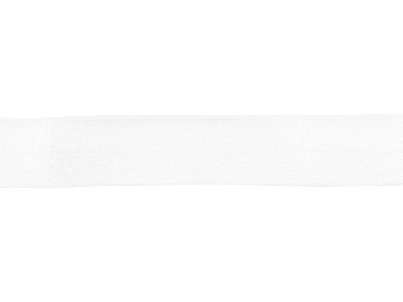 Fold-Over Elastic - White
