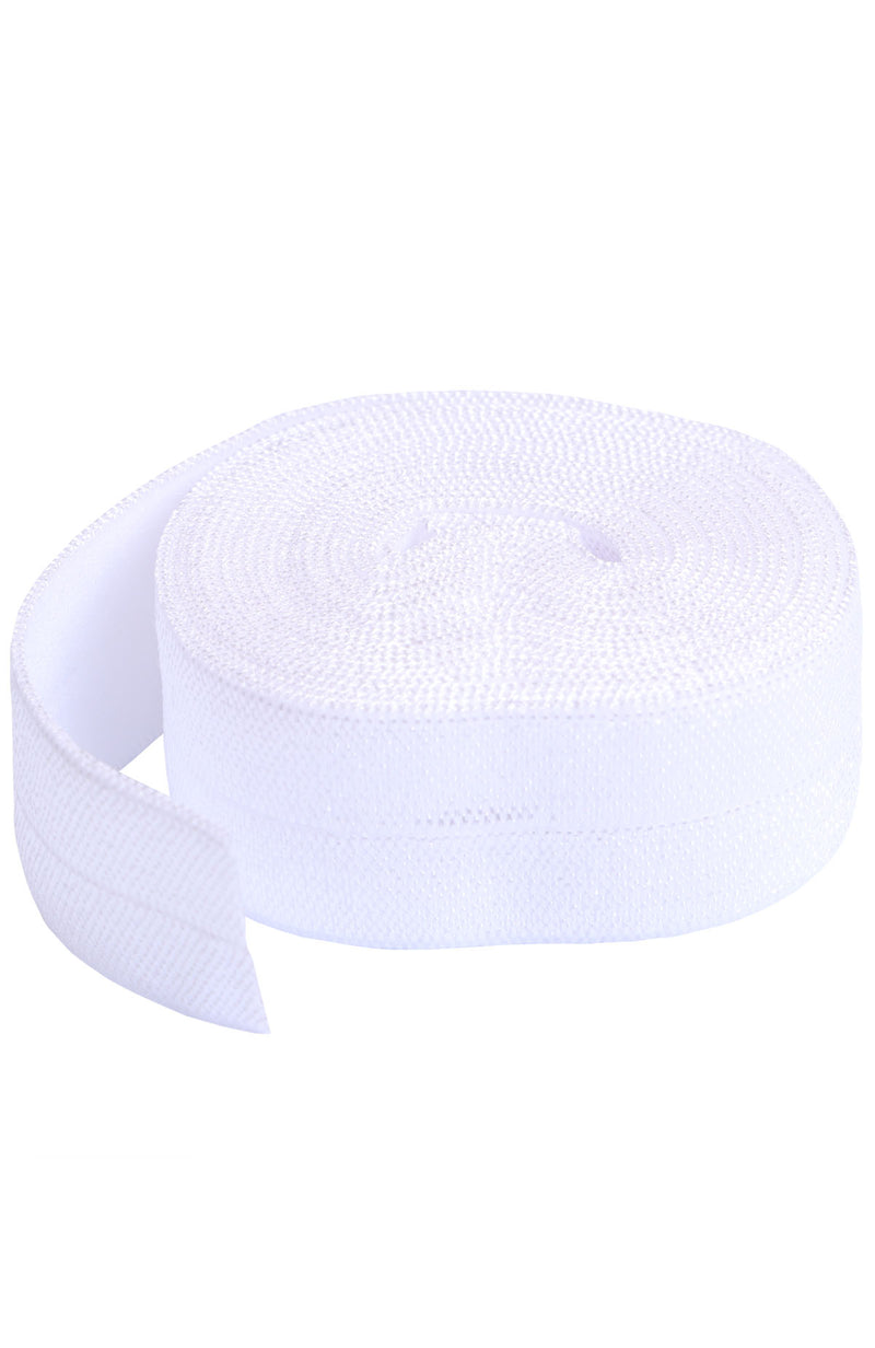 Fold-Over Elastic - White