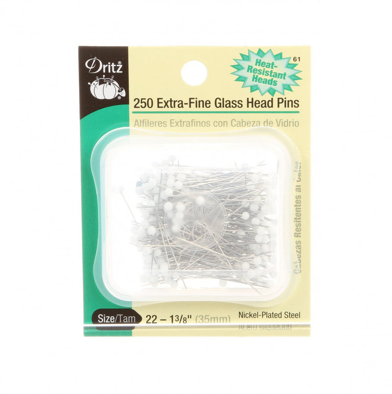 Extra Fine Glass Head Pins (250 count)