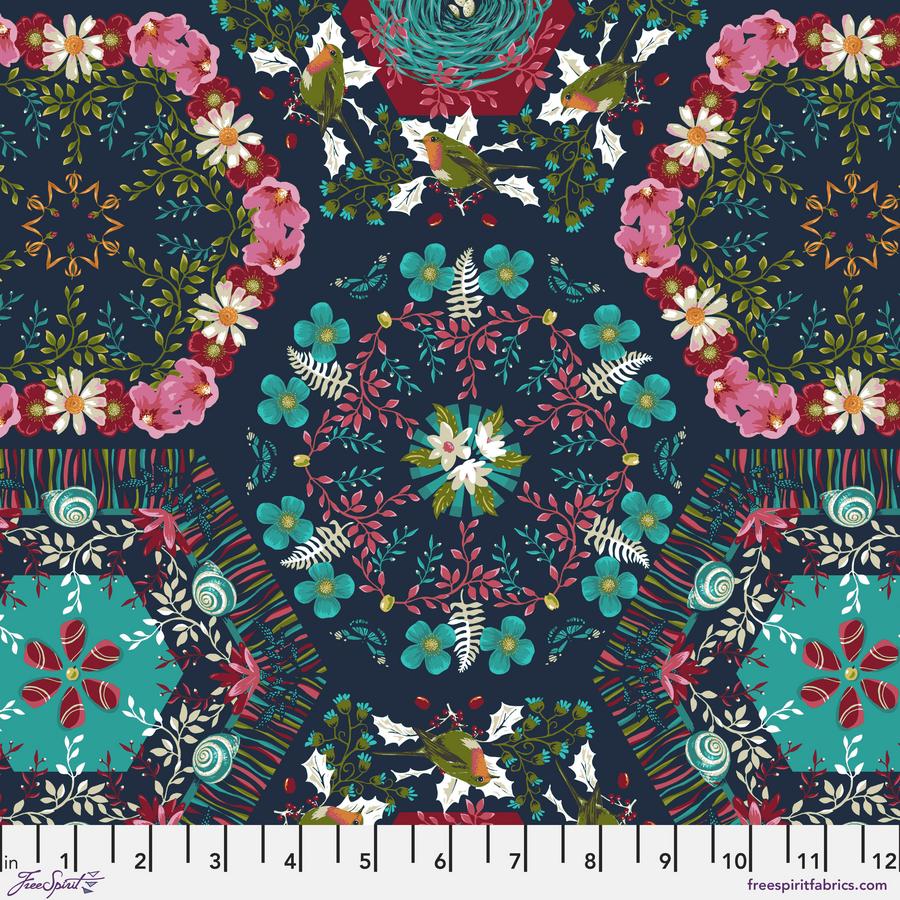 Land Art 2 - Rounds - Navy - 1/2 Yard
