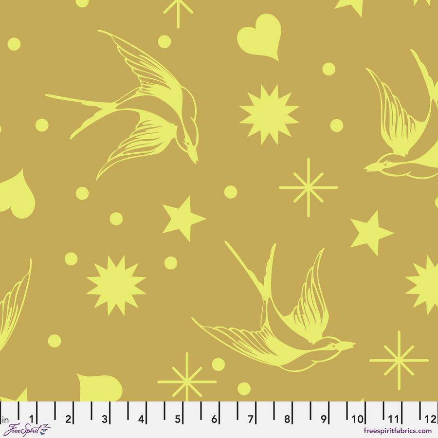 Neon Fairy Flakes - Moon Beam - 1/2 Yard