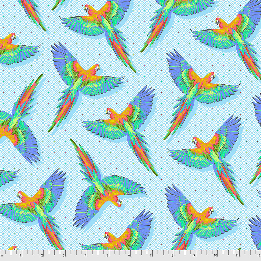 Macaw Ya Later - Cloud - 1/2 Yard