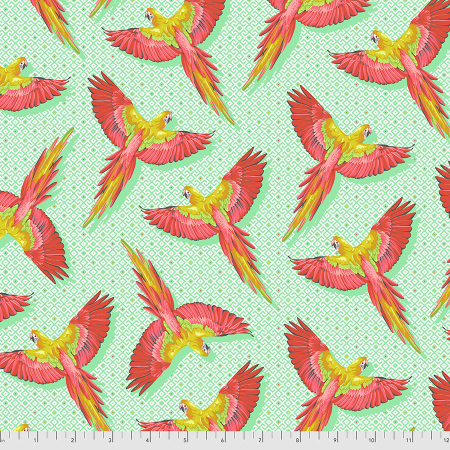 Macaw Ya Later - Mango - 1/2 Yard