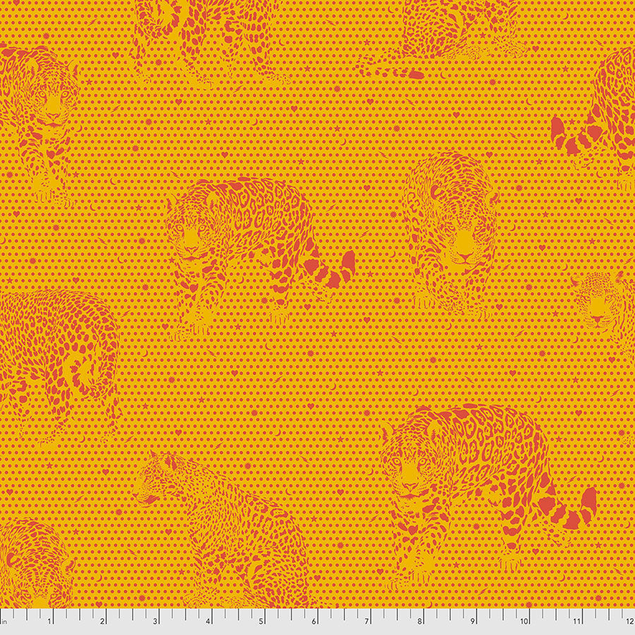 Lil Jaguars - Papaya - 1/2 Yard