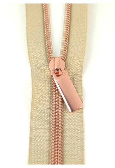 Zipper by the Yard - Rose Gold