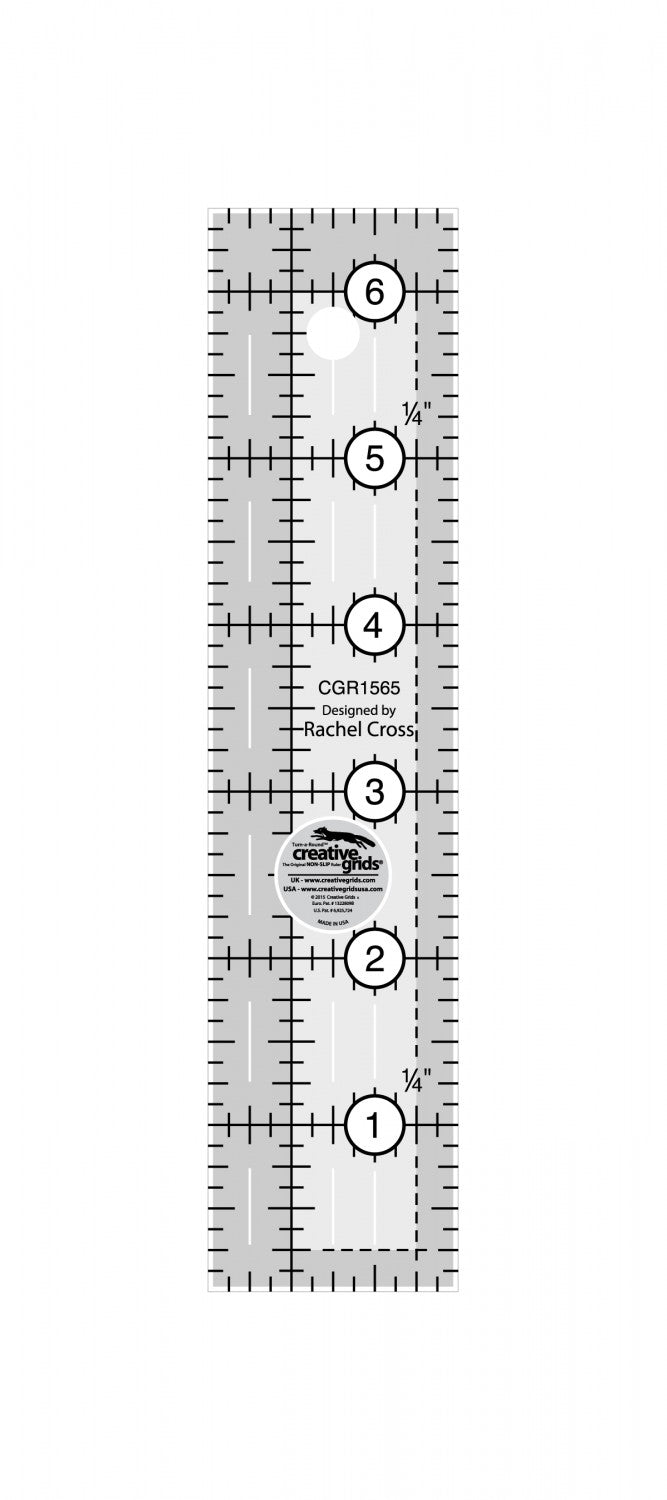 1 1/2" x 6 1/2" Non-Slip Ruler