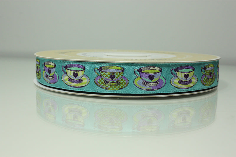 Tula Pink Curiouser Ribbon: Narrow Tea Time - 1/2 Yard (7/8")