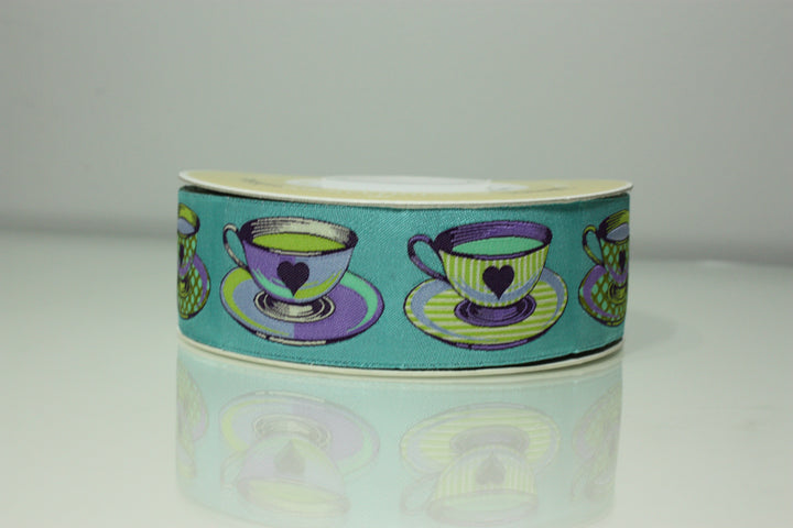Tula Pink Curiouser Ribbon: Wide Tea Time - 1/2 Yard (1 1/2")