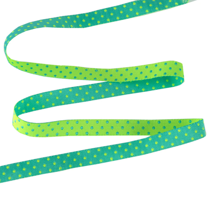 Tula Pink Tiny Dots Ribbon: Peacock - 1/2 Yard