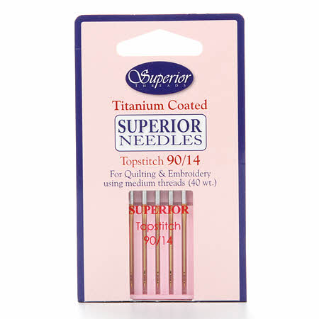 Titanium Coated Sewing Machine Needles - Topstitch - Size 90