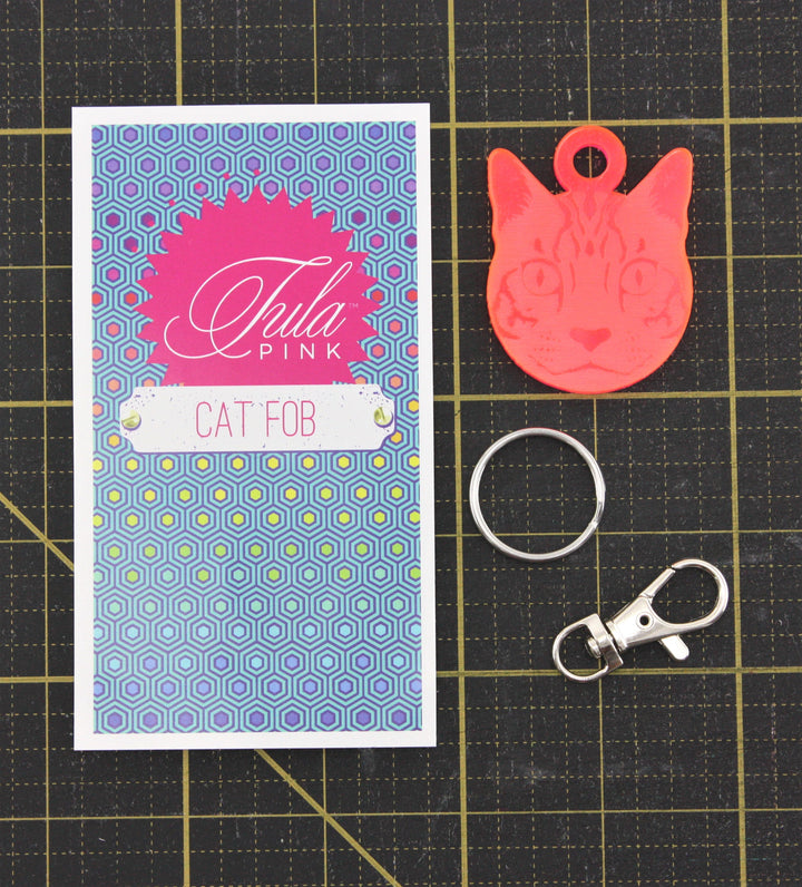 Tula Pink Cat Keychain