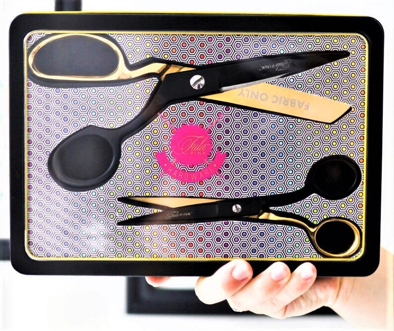 Tula Pink Hardware - Limited Edition Black Gold Scissor Set