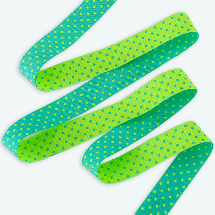 Tula Pink Tiny Dots Ribbon: Peacock - 1/2 Yard