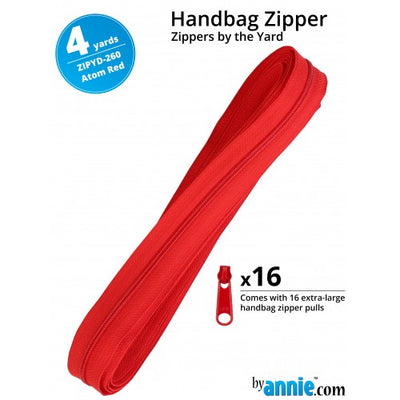 Zipper by the Yard - Atom Red