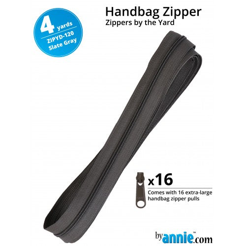 Zipper by the Yard - Slate Gray