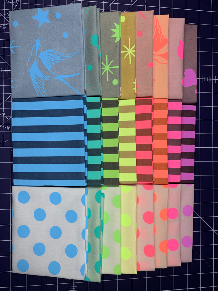 Fat Quarter Bundle - Everglow and Neon True Colors