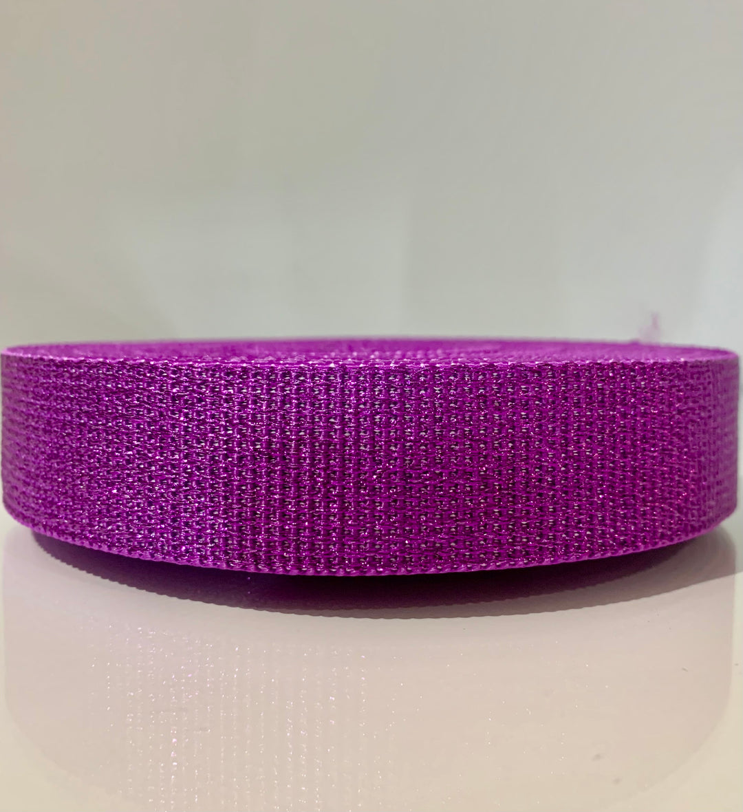 1 1/4" Polypro Strapping: Purple Glitter - By the Yard